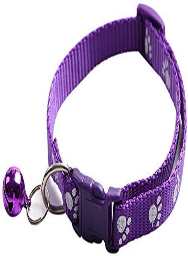 Pet Guard Adjustable Length Paw Print Cat Collar with Bell, 10mm (Assorted) - Image 3
